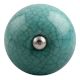 Sea Green Black Crackle Ceramic Wine Stopper